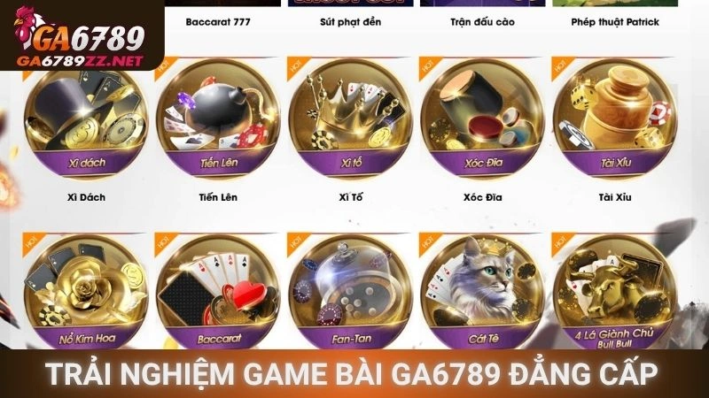 Trải nghiệm game bài Ga6789 đẳng cấp quốc tế