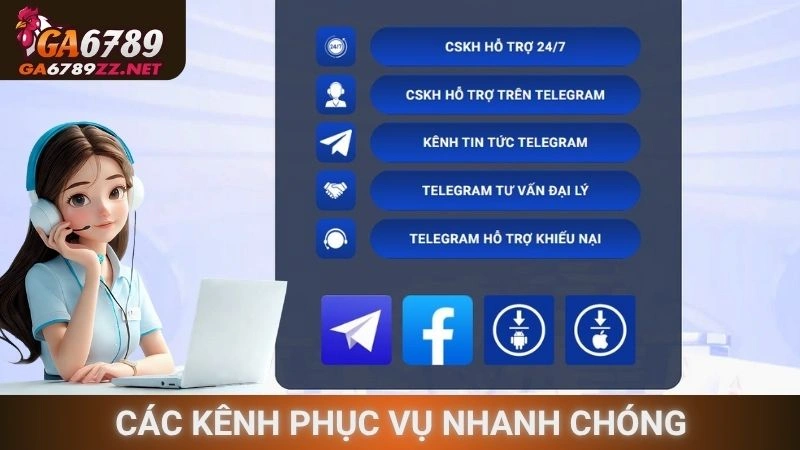 Các kênh phục vụ nhanh chóng