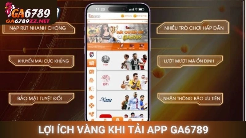 Lợi ích vàng khi tải app Ga6789